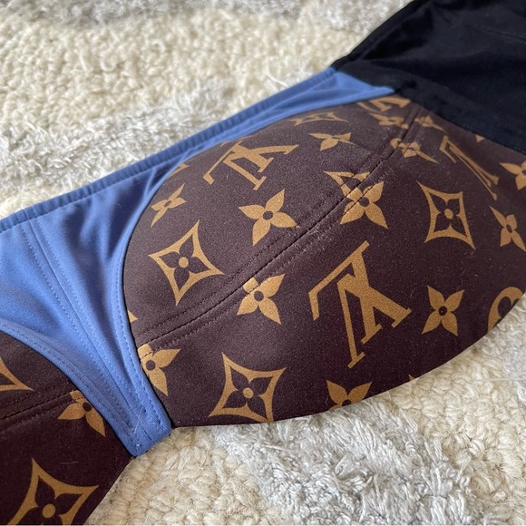 Louis Vuitton Monogram Brown Blue Bandeau Top NEW ASO Khloe Kardashian SZ 40 - Picture 5 of 14